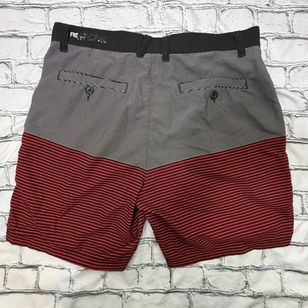 Ring of Fire Striped 2 toned Swim Trunks